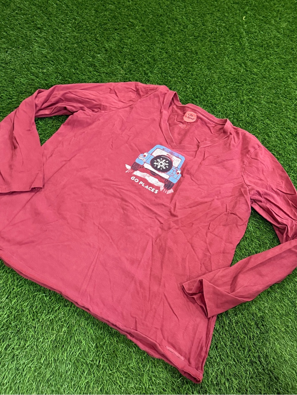 Life Is good Crusher Tee - Classic Fit - Long Sleeve Tshirt - Go Places